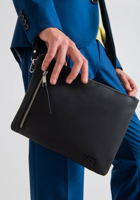 Antony Morato mężczyźni Etui ze sztucznej skóry z logo w tonacji kolorystycznej VNLT358 Akcesoria czarny