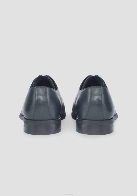 Antony Morato mężczyźni ranne skórzane derby VNLT331 obuwie niebieski atrament