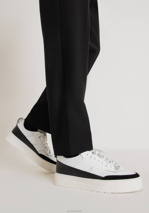 Antony Morato mężczyźni Herald niskie tenisówki ze 100% skóry z kontrastowymi detalami VNLT310 obuwie czarny