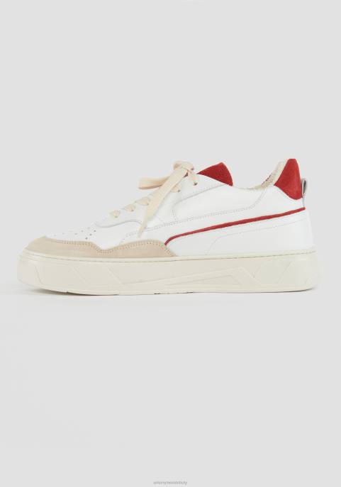 Antony Morato mężczyźni Skórzane tenisówki niskie 707 VNLT295 obuwie czerwony