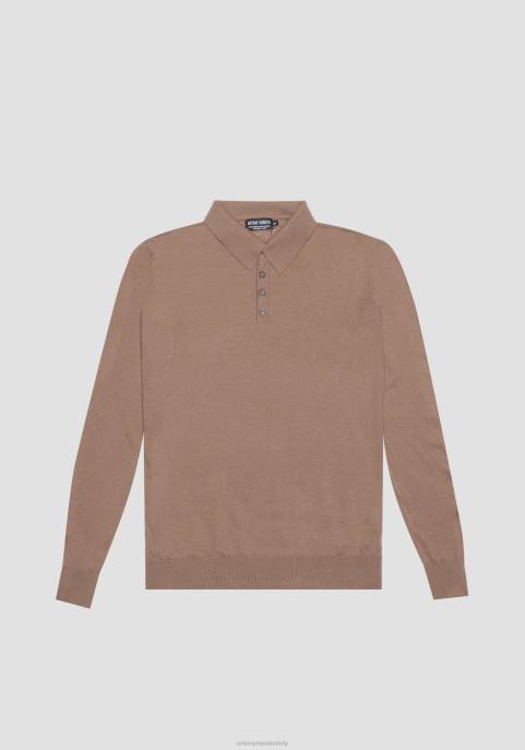 Antony Morato mężczyźni Koszulka polo o regularnym kroju, wykonana z miękkiej tkaniny z domieszką wełny VNLT87 odzież 2101