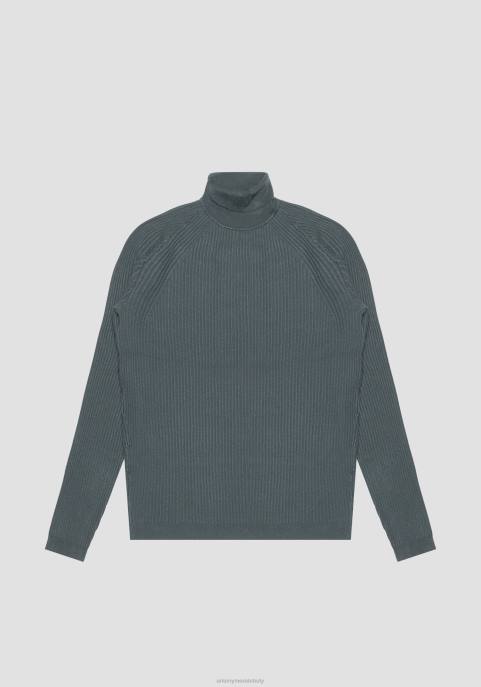 Antony Morato mężczyźni Sweter o dopasowanym kroju wykonany z przędzy z domieszką elastycznej wiskozy VNLT103 odzież 4076