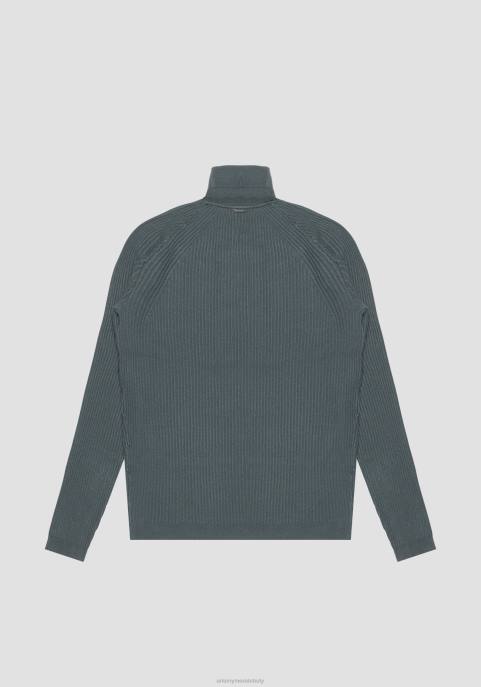 Antony Morato mężczyźni Sweter o dopasowanym kroju wykonany z przędzy z domieszką elastycznej wiskozy VNLT103 odzież 4076