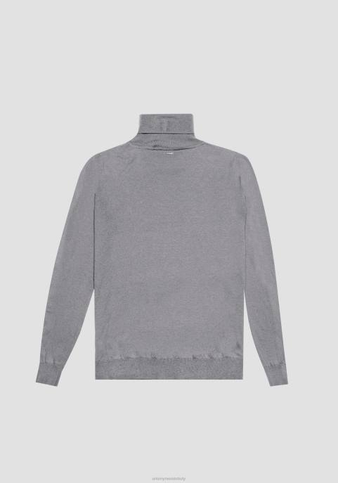 Antony Morato mężczyźni Sweter o regularnym kroju z miękkiej tkaniny z domieszką wełny VNLT82 odzież średni szary melanż