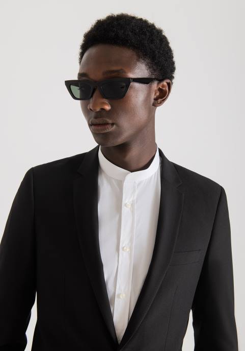 Antony Morato mężczyźni bawełniana koszula ze stójką VNLT136 odzież biały