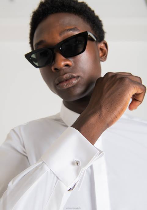 Antony Morato mężczyźni koszula ze spinkami do mankietów VNLT131 odzież biały