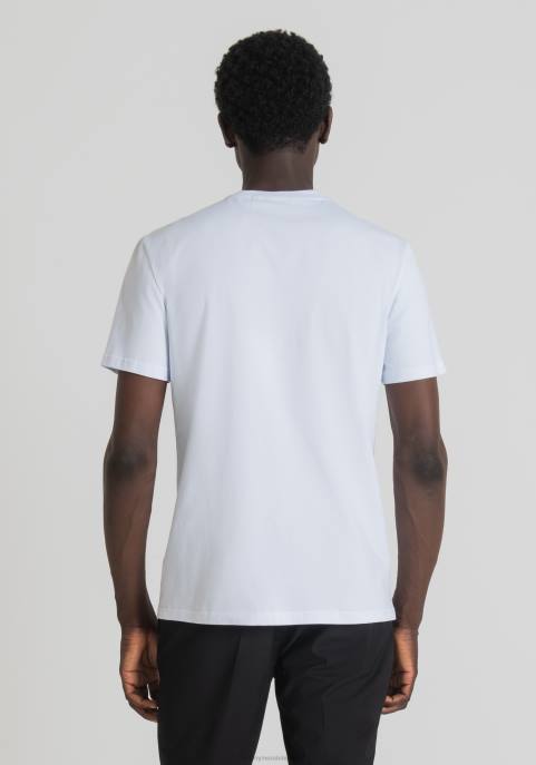 Antony Morato mężczyźni T-shirt o dopasowanym kroju, wykonany w 100% z bawełny, z nadrukiem logo VNLT163 odzież biały