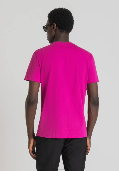Antony Morato mężczyźni T-shirt o dopasowanym kroju, wykonany w 100% z bawełny, z nadrukiem logo VNLT164 odzież 5096