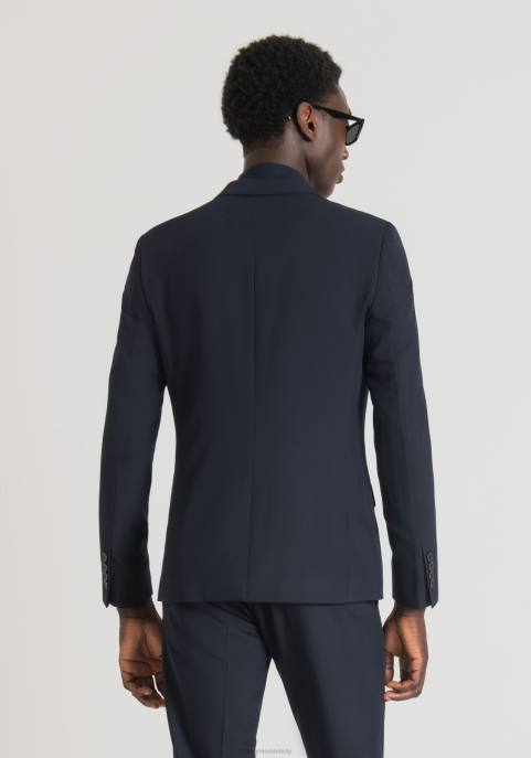 Antony Morato mężczyźni Kurtka Bonnie o dopasowanym kroju, wykonana z elastycznej tkaniny z domieszką wiskozy VNLT33 odzież niebieski atrament