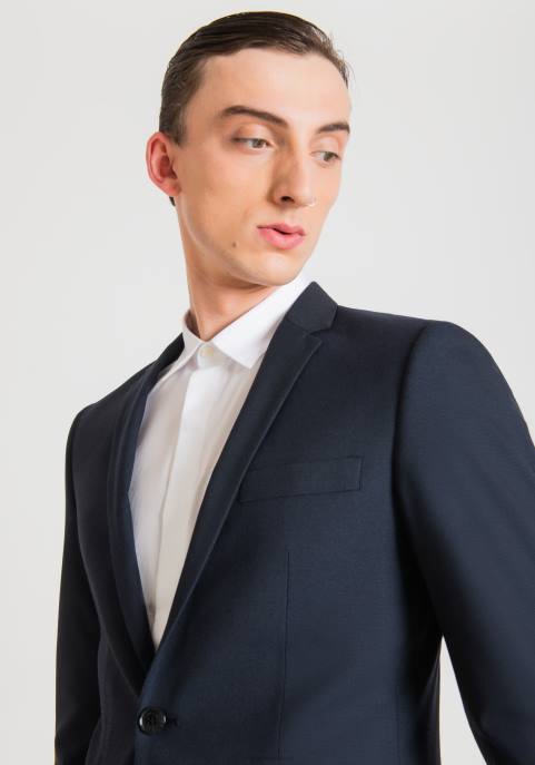 Antony Morato mężczyźni Kurtka Bonnie o dopasowanym kroju z elastycznej tkaniny VNLT37 odzież niebieski atrament