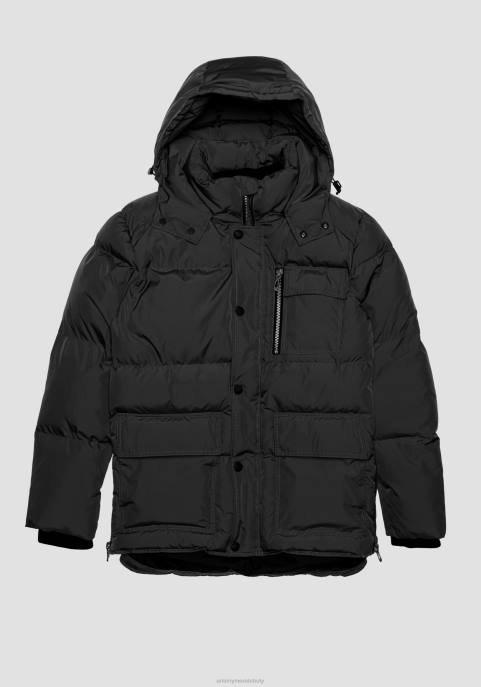 Antony Morato mężczyźni Kurtka oslo o regularnym kroju, z materiału technicznego, z wyściółką Sorona Aura VNLT16 odzież czarny