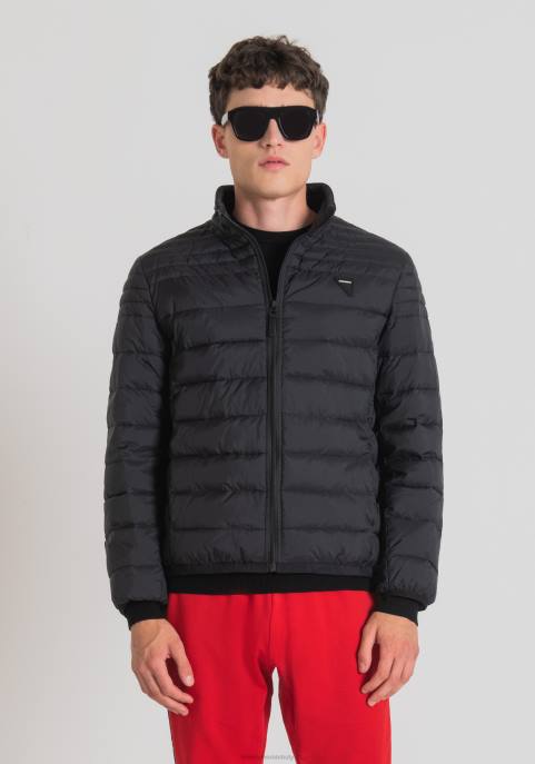 Antony Morato mężczyźni Kurtka slim fit z ekologiczną wyściółką Sorona Aura VNLT10 odzież czarny