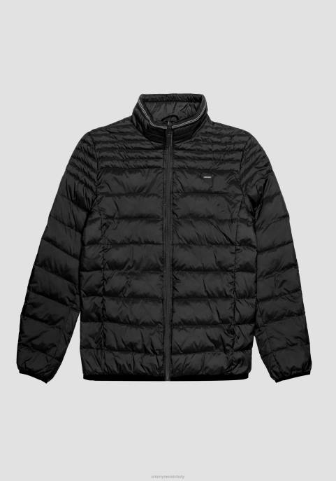 Antony Morato mężczyźni Kurtka slim fit z ekologiczną wyściółką Sorona Aura VNLT10 odzież czarny