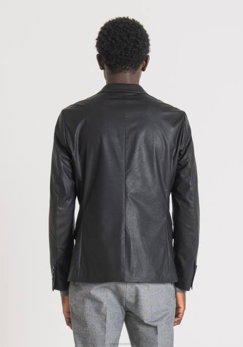 Antony Morato mężczyźni Kurtka zelda slim fit z materiału ze sztucznej skóry VNLT41 odzież czarny