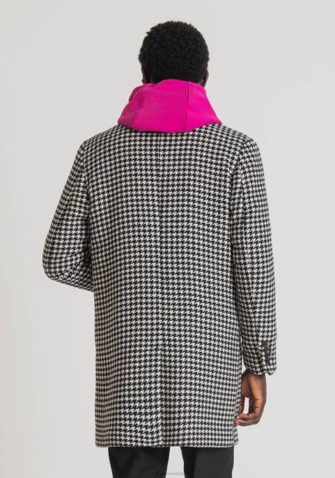 Antony Morato mężczyźni Płaszcz mathias o regularnym kroju, wykonany z tkaniny z domieszką wełny VNLT17 odzież czarny