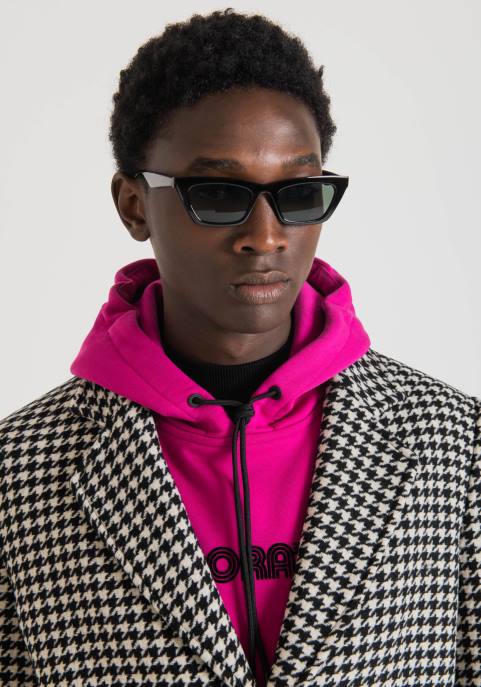 Antony Morato mężczyźni Płaszcz mathias o regularnym kroju, wykonany z tkaniny z domieszką wełny VNLT17 odzież czarny