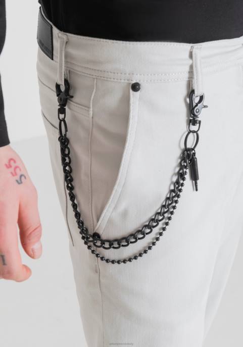 Antony Morato mężczyźni Oliver spodnie do kostek o dopasowanym kroju, wykonane z miękkiej, elastycznej bawełny o diagonalnym splocie VNLT267 odzież 1013