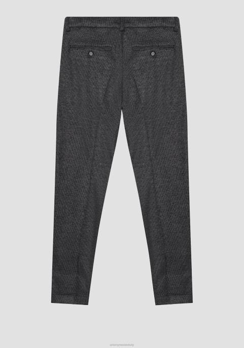 Antony Morato mężczyźni Spodnie Ashe o bardzo obcisłym kroju z elastycznej mieszanki wiskozy VNLT242 odzież ciemnoszary melanż