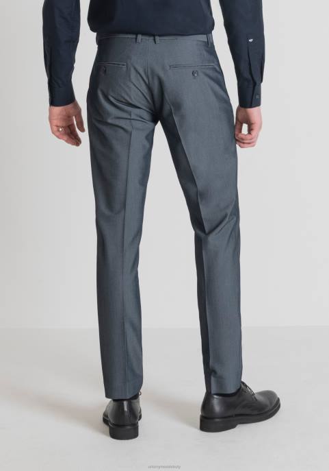 Antony Morato mężczyźni Spodnie Bonnie o dopasowanym kroju, z mieszanki elastycznej wiskozy imitującej dżins VNLT266 odzież jasny niebieski