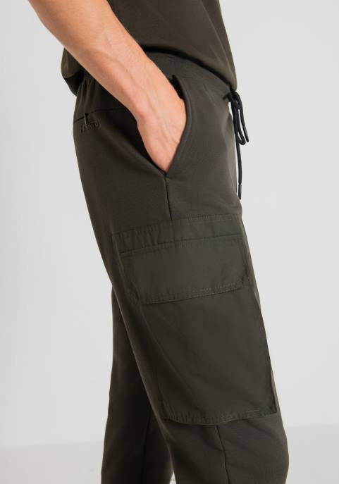 Antony Morato mężczyźni Spodnie dresowe cargo o regularnym kroju, wykonane z elastycznej mieszanki bawełny VNLT256 odzież 4075