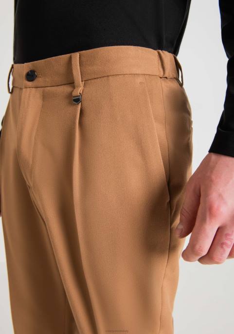 Antony Morato mężczyźni Spodnie gustaf carrot fit z elastycznej mieszanki wiskozy, z elastycznym pasem VNLT278 odzież 2098