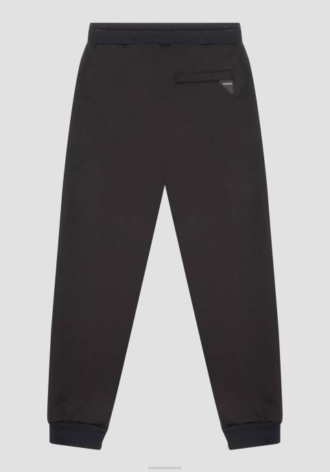 Antony Morato mężczyźni Wąskie spodnie dresowe ze stretchu do nurkowania z domieszką wiskozy VNLT219 odzież czarny