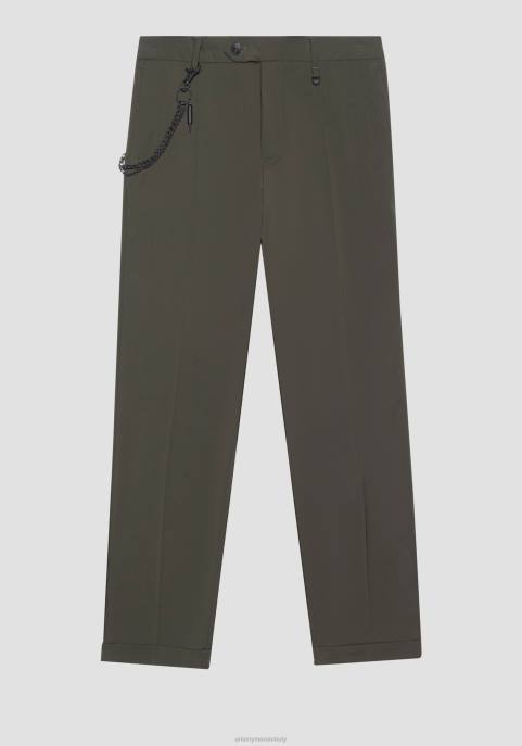 Antony Morato mężczyźni rad, slim-fit spodnie do kostek z centralnym marszczeniem VNLT270 odzież 4075