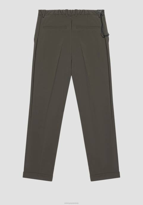 Antony Morato mężczyźni rad, slim-fit spodnie do kostek z centralnym marszczeniem VNLT270 odzież 4075